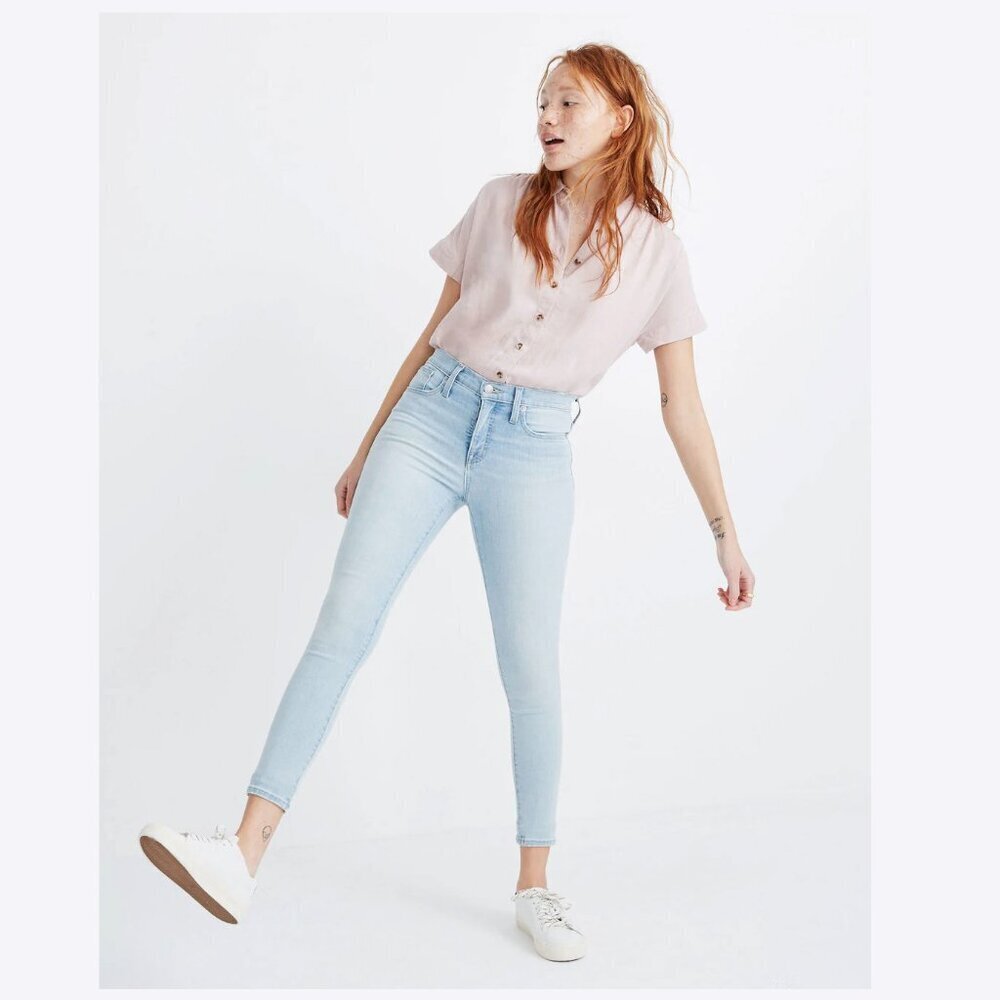 New Madewell 9" Mid-Rise Skinny Crop Coolmax Denim Jeans Size 28 NWOT